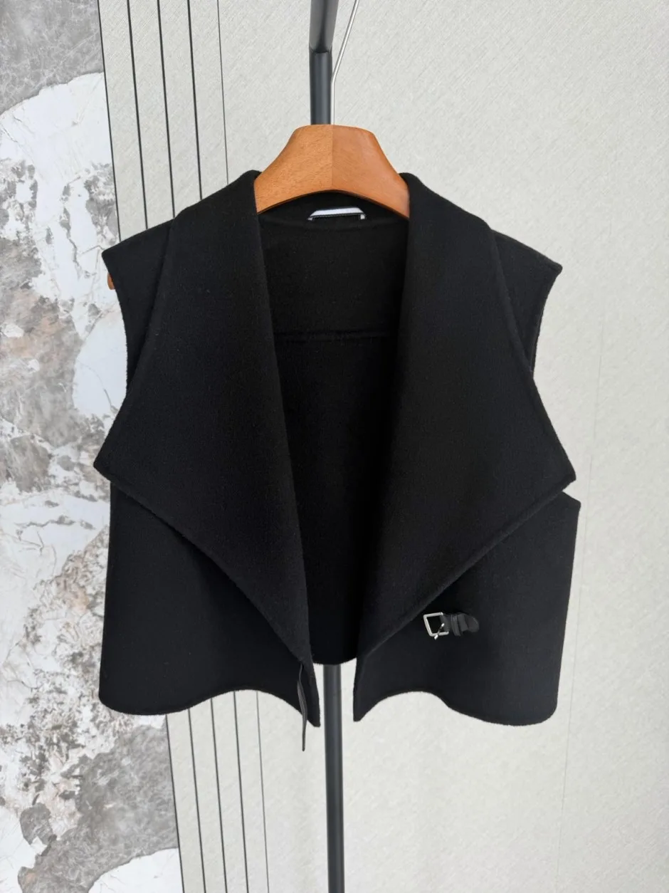 1787826801701395.webp 洗練された エレガント カシミヤ ショートジレ エルメス ジャケット 偽物 ベスト ブラック