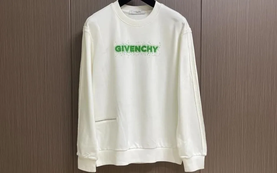 ロゴ入り クルーネック スウェットシャツ ジバンシィ Tシャツ 偽物 ホワイト