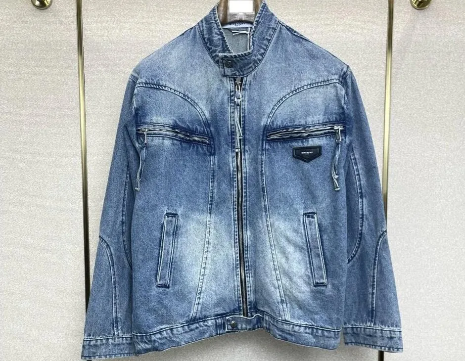 スタイリッシュ デニムジャケット ジバンシィ ジャケット 偽物 スタンドカラー スタイリッシュ デニムジャケット ジバンシィ ジャケット 偽物 スタンドカラー