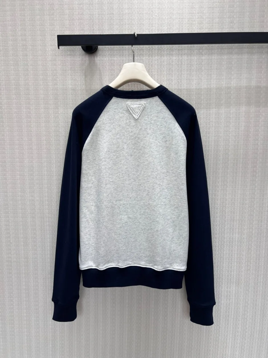 カジュアル 配色 ラグランスリーブスウェット プラダ Tシャツ コピー コットン