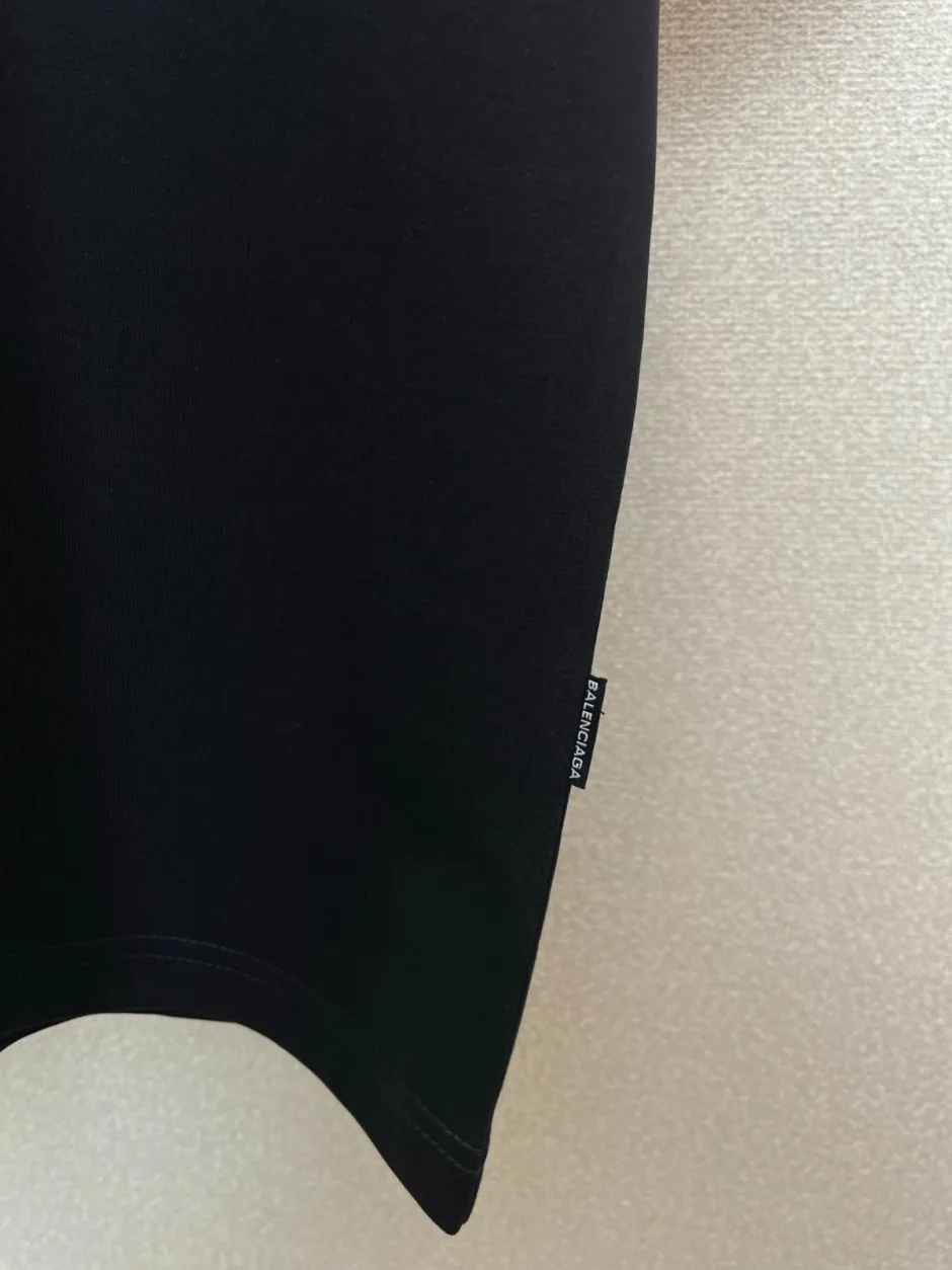 カジュアル バックロゴ 半袖Tシャツ バレンシアガ Tシャツ 偽物 クルーネック