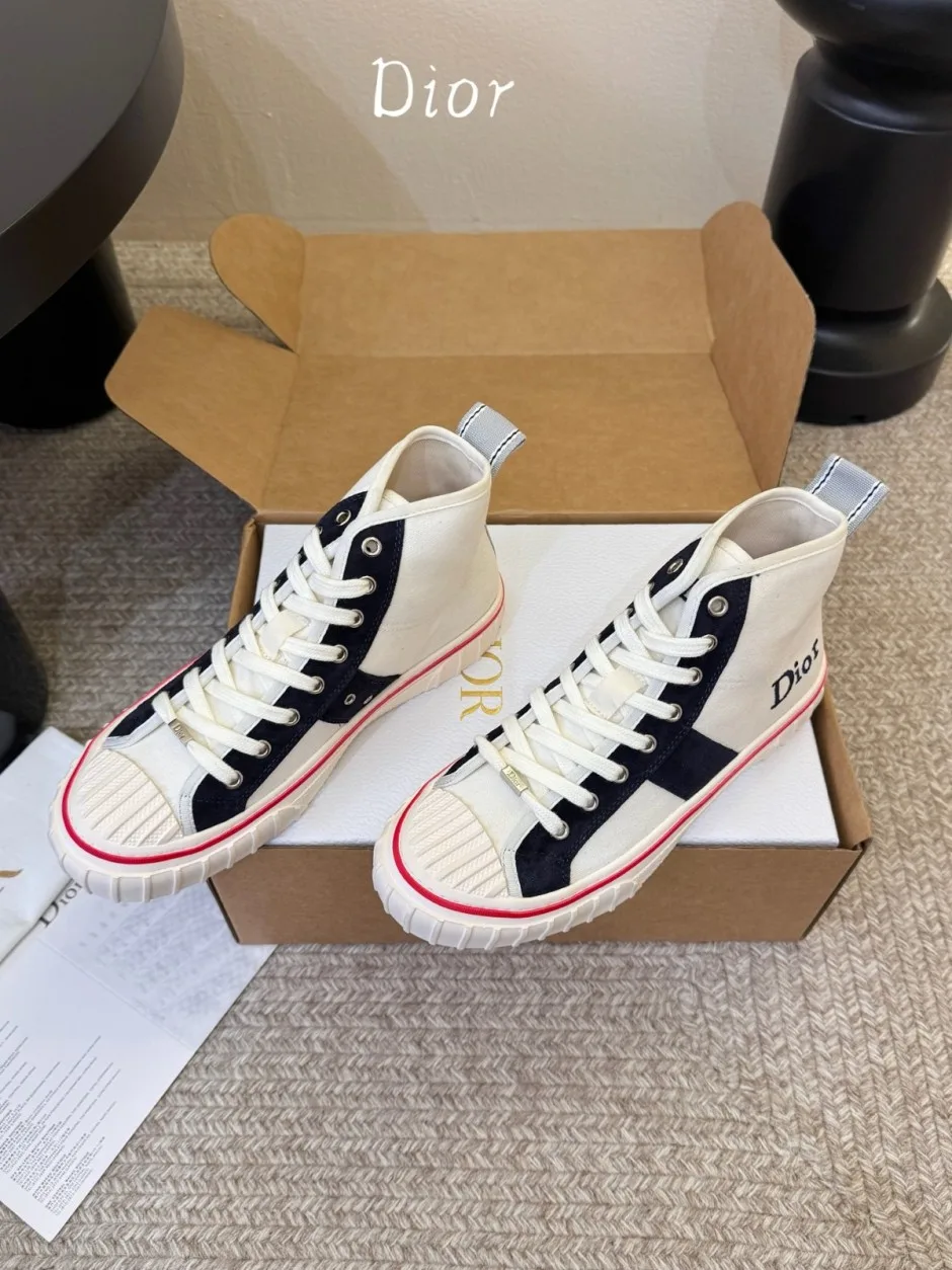 スタイリッシュ カジュアル Dior Hooperハイトップスニーカー ディオール スニーカー コピー