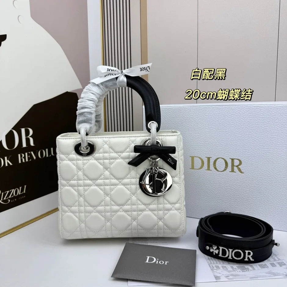 1788585523864536.webp Lady Dior ストラップ付き バッグ スモール クリスチャン・ディオール コピー バイカラー