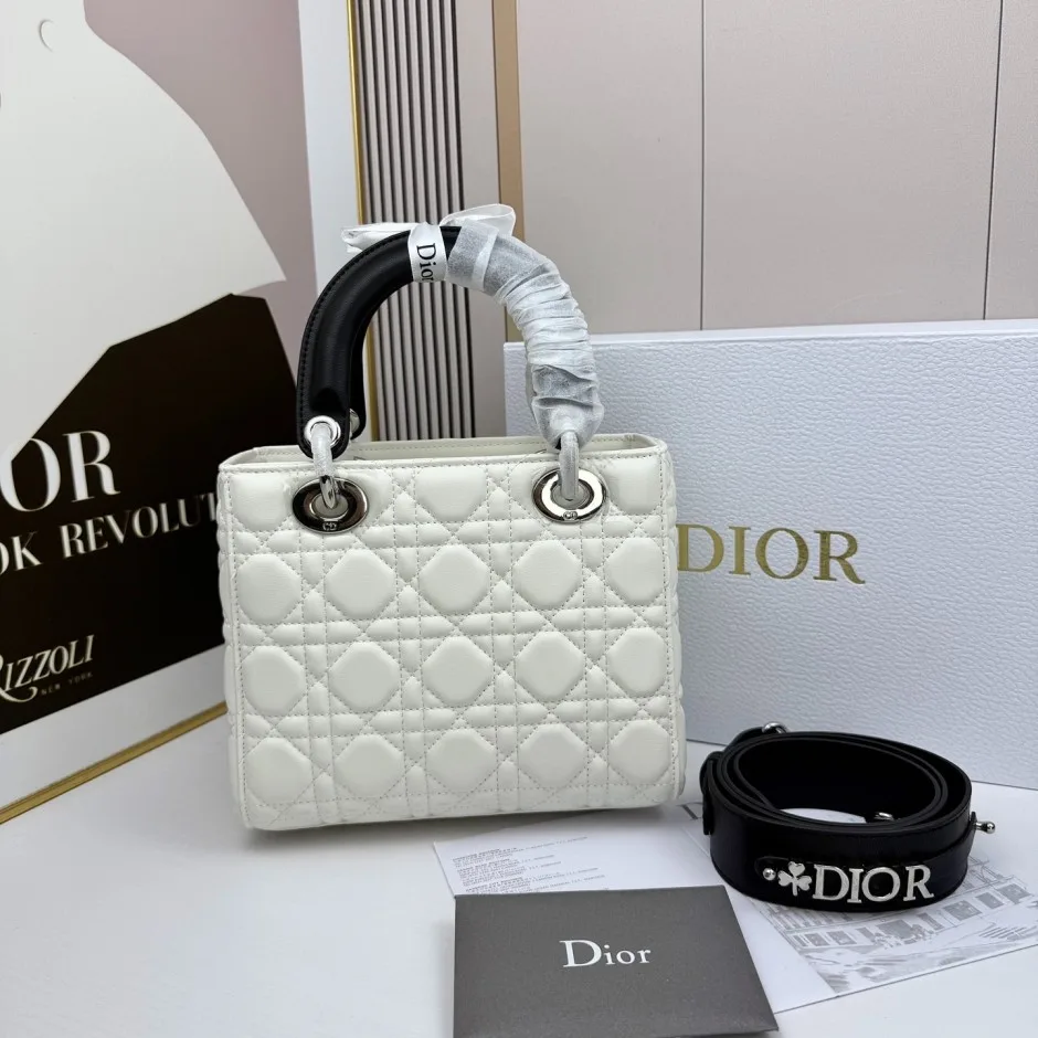 1788585524619623.webp Lady Dior ストラップ付き バッグ スモール クリスチャン・ディオール コピー バイカラー