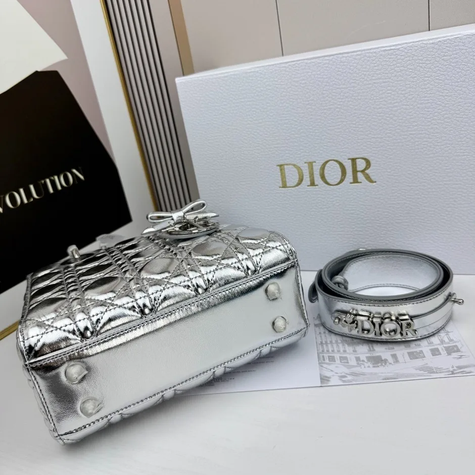 1788586927642853.webp Lady Dior ストラップ付き バッグ スモール クリスチャン・ディオール コピー シルバー