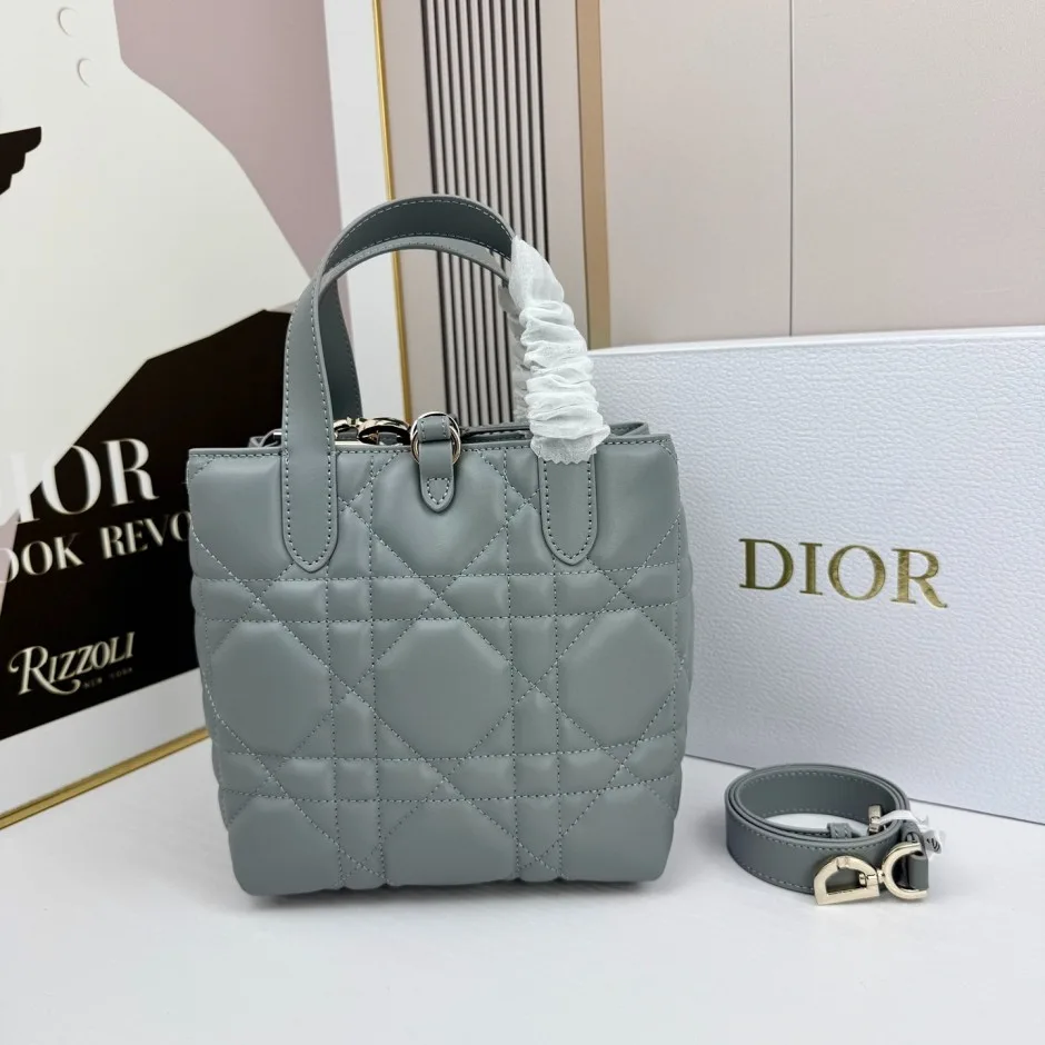 1788589360584571.webp カジュアル Dior Toujours スモール ハンドバッグ クリスチャン・ディオール コピー グレー