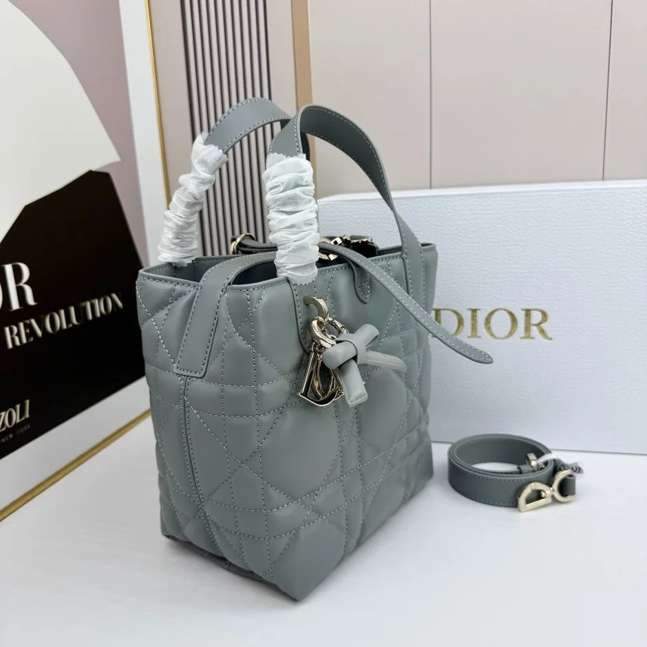 1788589362577523.webp カジュアル Dior Toujours スモール ハンドバッグ クリスチャン・ディオール コピー グレー