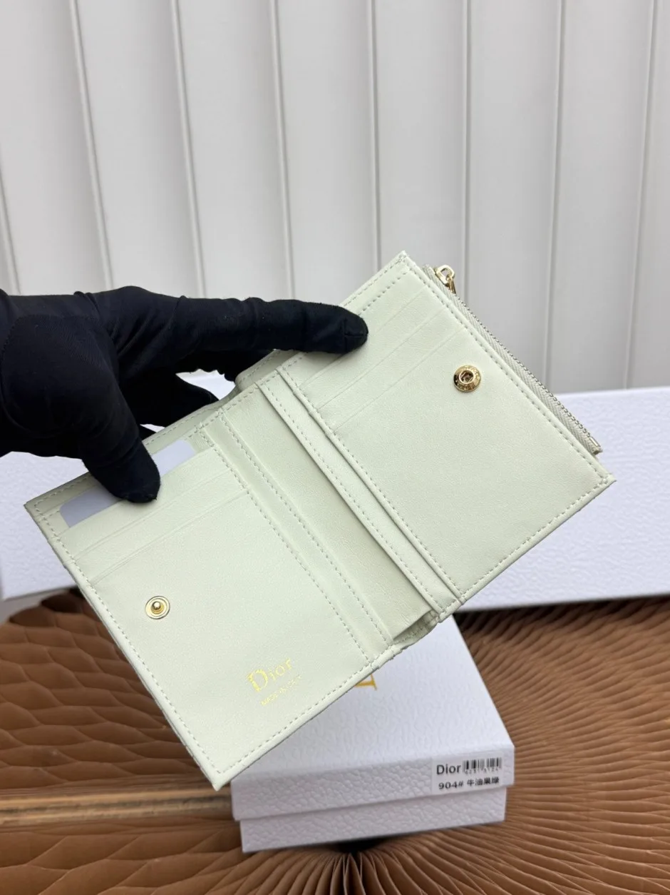 Baby Bow Begonia ウォレット クリスチャン・ディオール 財布 コピー ライトグリーン