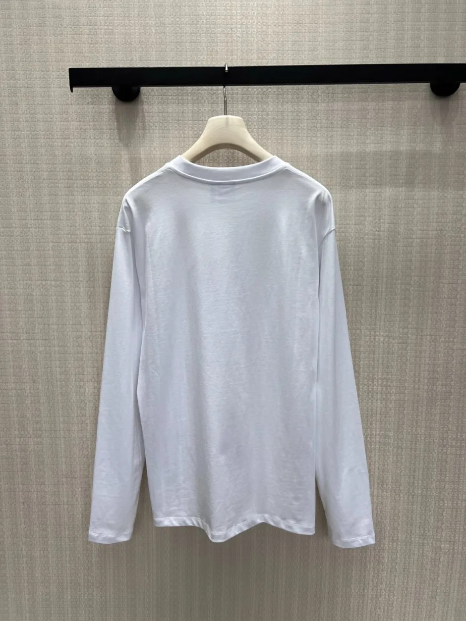 1788775070276979.webp クリスチャン・ディオール Tシャツ コピー 刺繍入り コットン 長袖Tシャツ