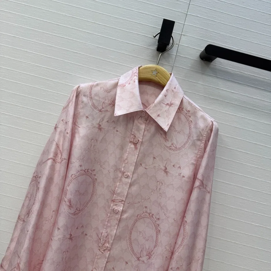1788860731517173.webp Dior Qixi ブラウス クリスチャン・ディオール シャツ 偽物 シルク ピンク