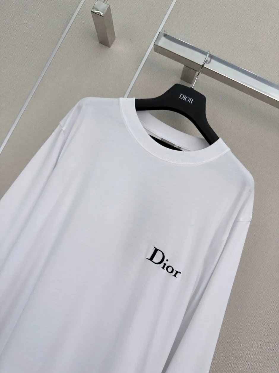 カジュアル ロゴ 長袖Tシャツ クリスチャン・ディオール Tシャツ 偽物 ホワイト