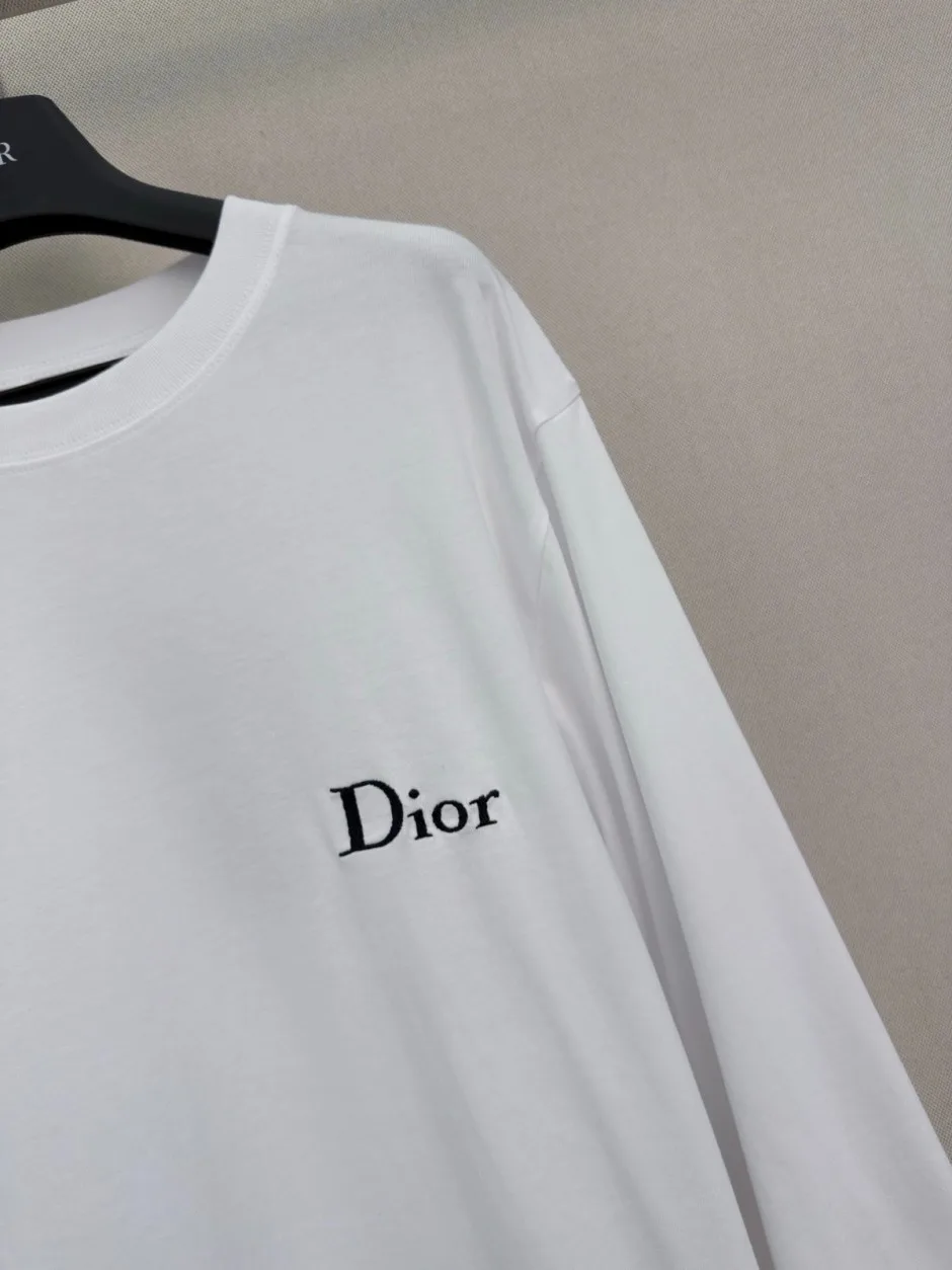 カジュアル ロゴ 長袖Tシャツ クリスチャン・ディオール Tシャツ 偽物 ホワイト