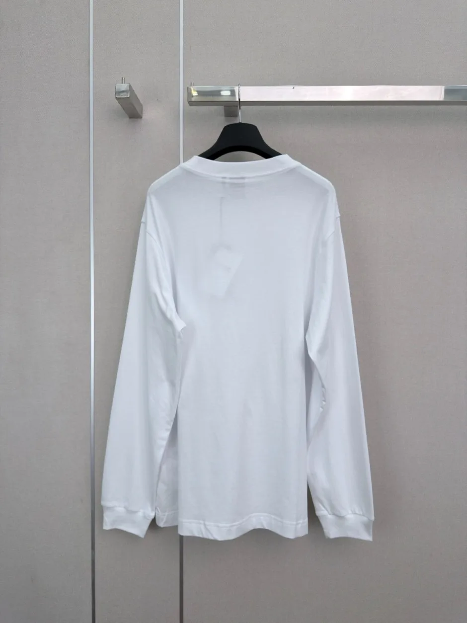 カジュアル ロゴ 長袖Tシャツ クリスチャン・ディオール Tシャツ 偽物 ホワイト