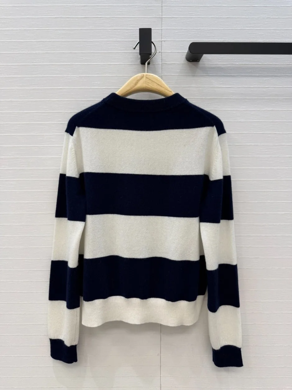 1788871903792238.webp クリスチャン・ディオール セーター 偽物 D-Stripes カシミヤ ニットプルオーバー