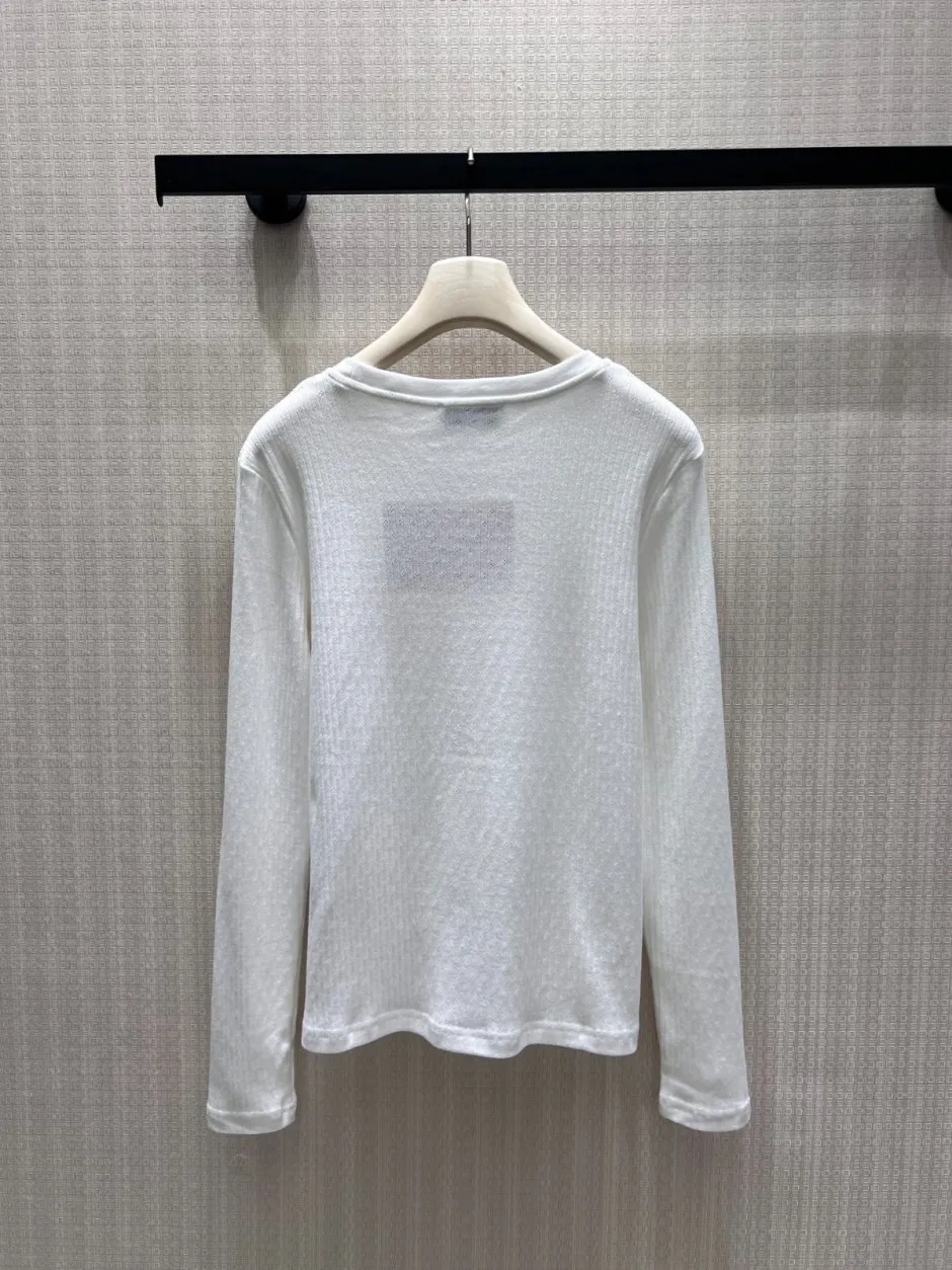 1789042986487441.webp シンプル 合わせやすい カットソー ミュウミュウ Tシャツ 偽物 コットン ホワイト