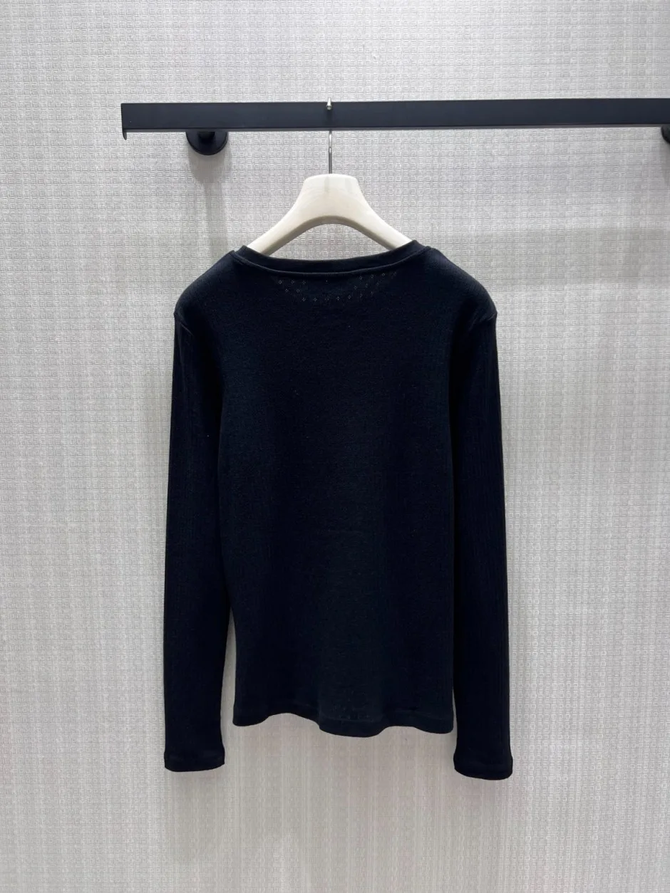 シンプル 合わせやすい カットソー ミュウミュウ Tシャツ 偽物 コットン ブラック