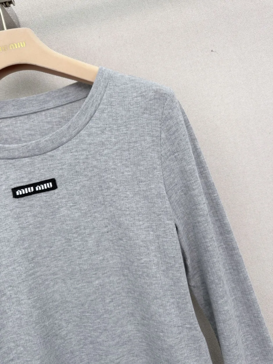 ミュウミュウ Tシャツ 偽物 洗練された レース付き クロップド カットソー