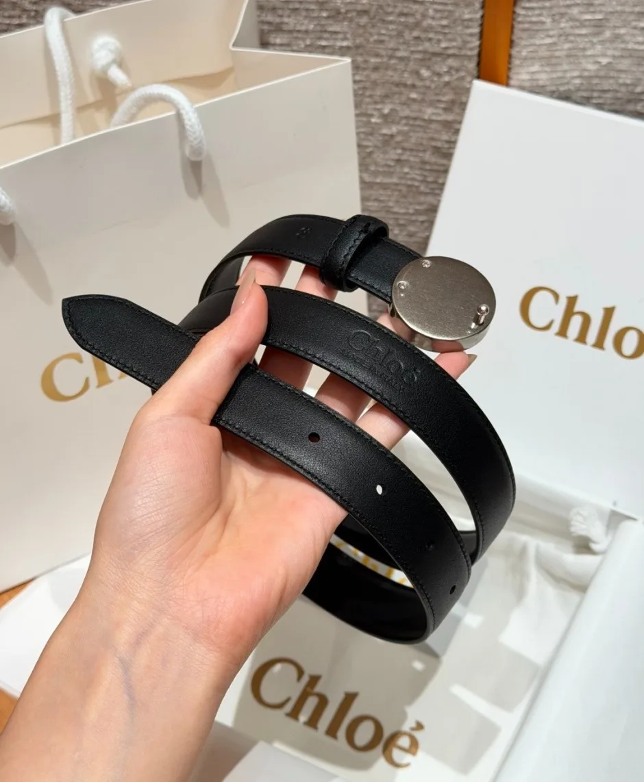 Chloé Horse Medal ベルト クロエ スーパーコピー 合わせやすい 25mm ブラック