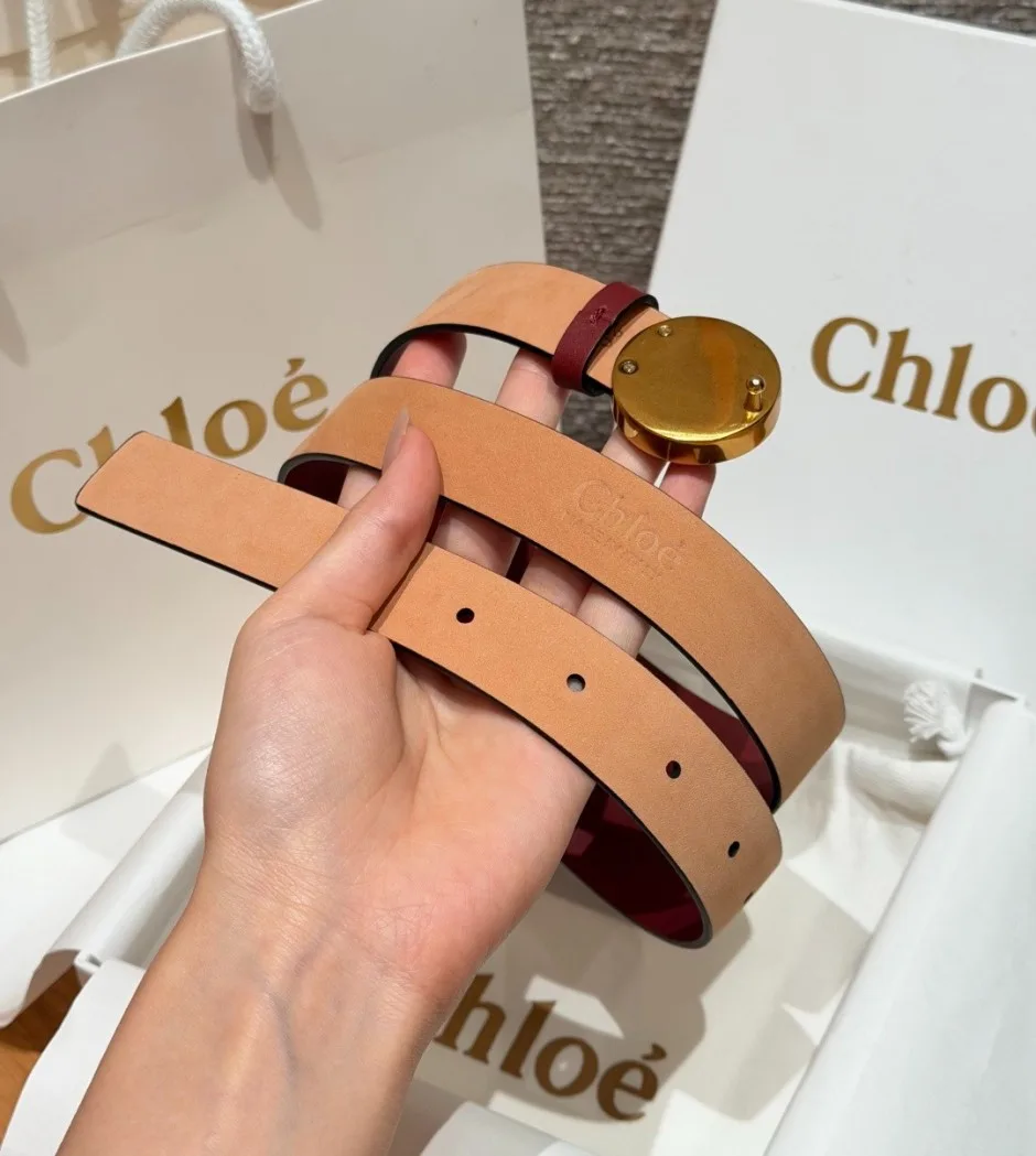 1789309134325016.webp 合わせやすい クロエ スーパーコピー Chloé Horse Medal ベルト 25mm ボルドー