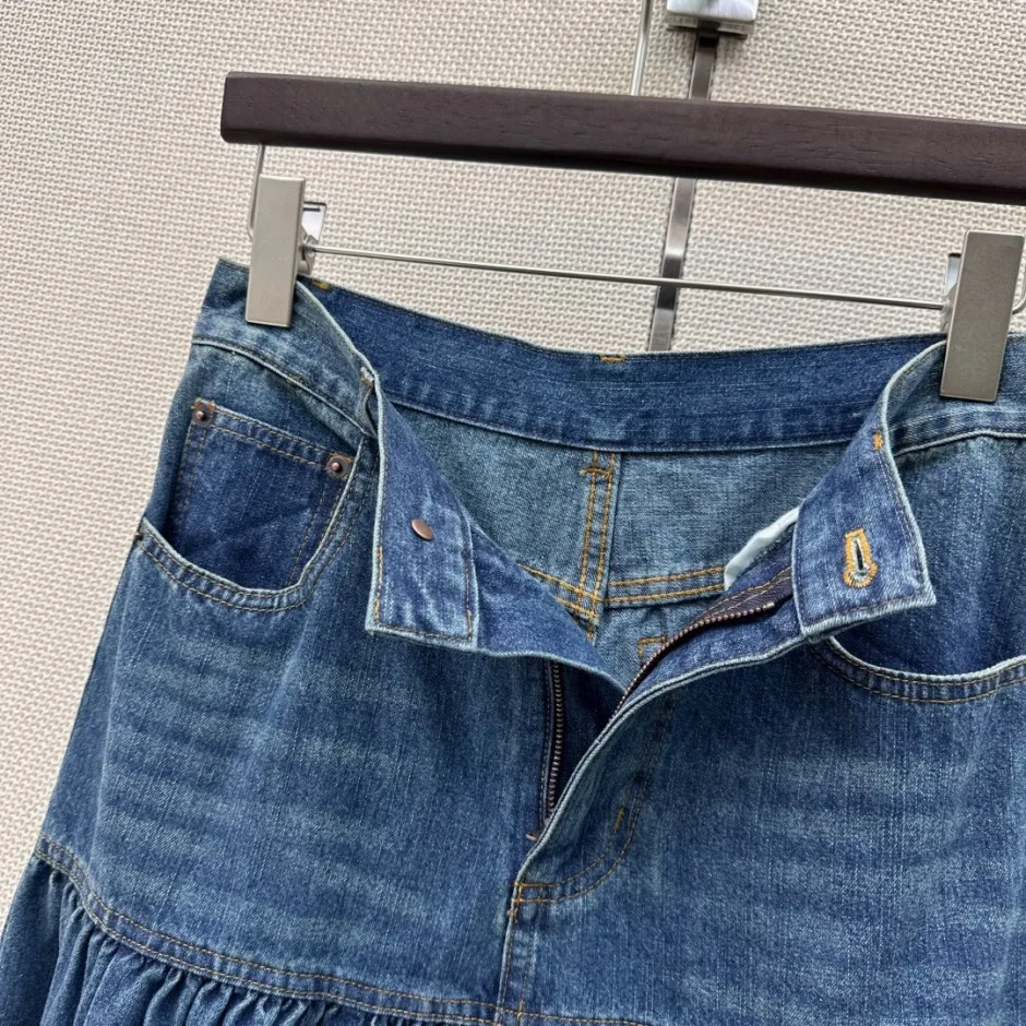 注目される スタイリッシュ 切り替え デニムパンツ クロエ ジーンズ 偽物 ギャザー