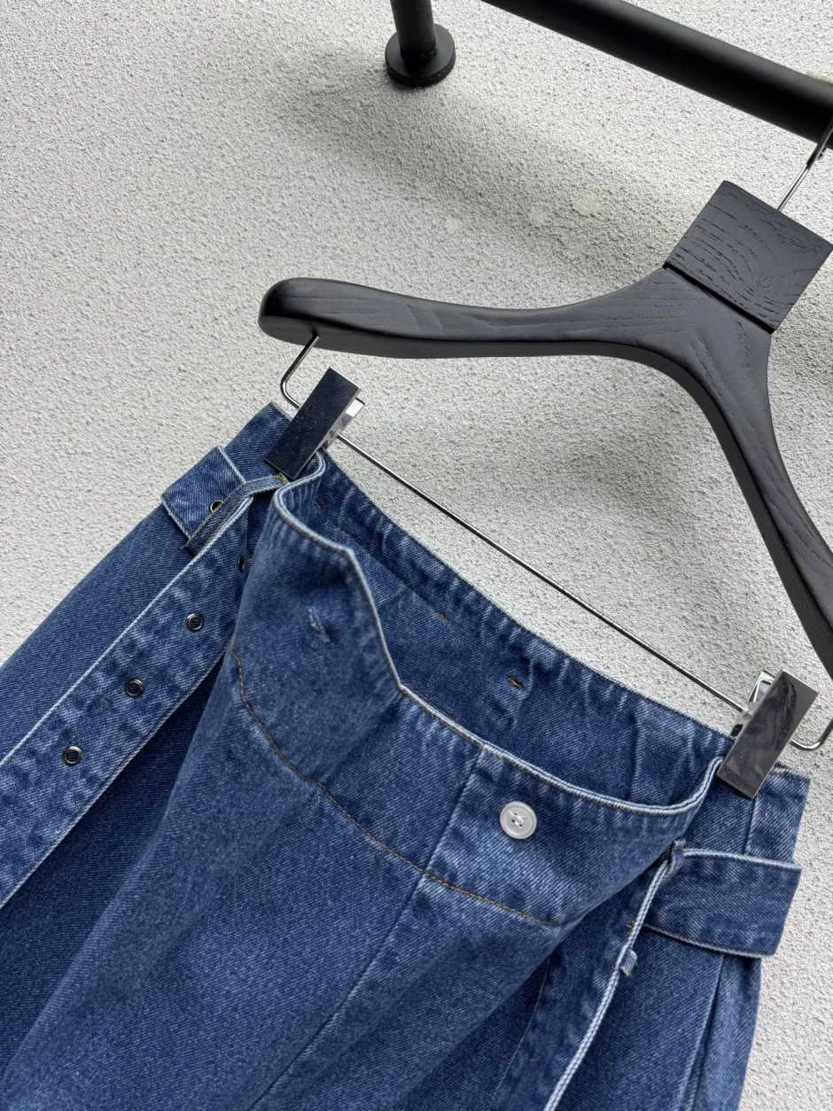 1789383315578960.webp お洒落 ベルト付き デニムパンツ ロエベ ジーンズ 偽物 合わせやすい