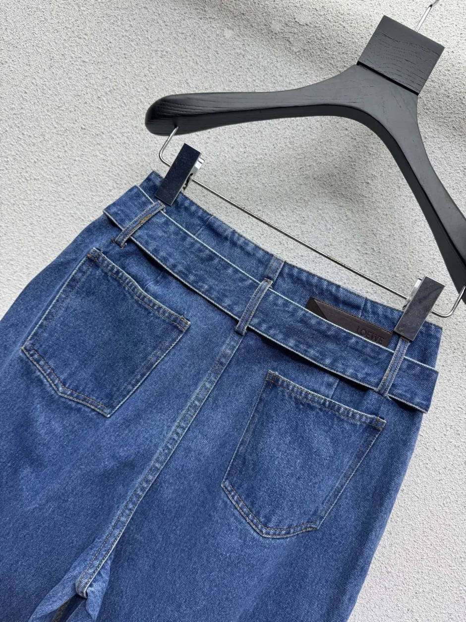 1789383318955208.webp お洒落 ベルト付き デニムパンツ ロエベ ジーンズ 偽物 合わせやすい