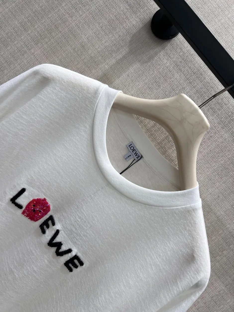 1789459019860648.webp カジュアル ロゴ 長袖Tシャツ ロエベ Tシャツ 偽物 合わせやすい ホワイト