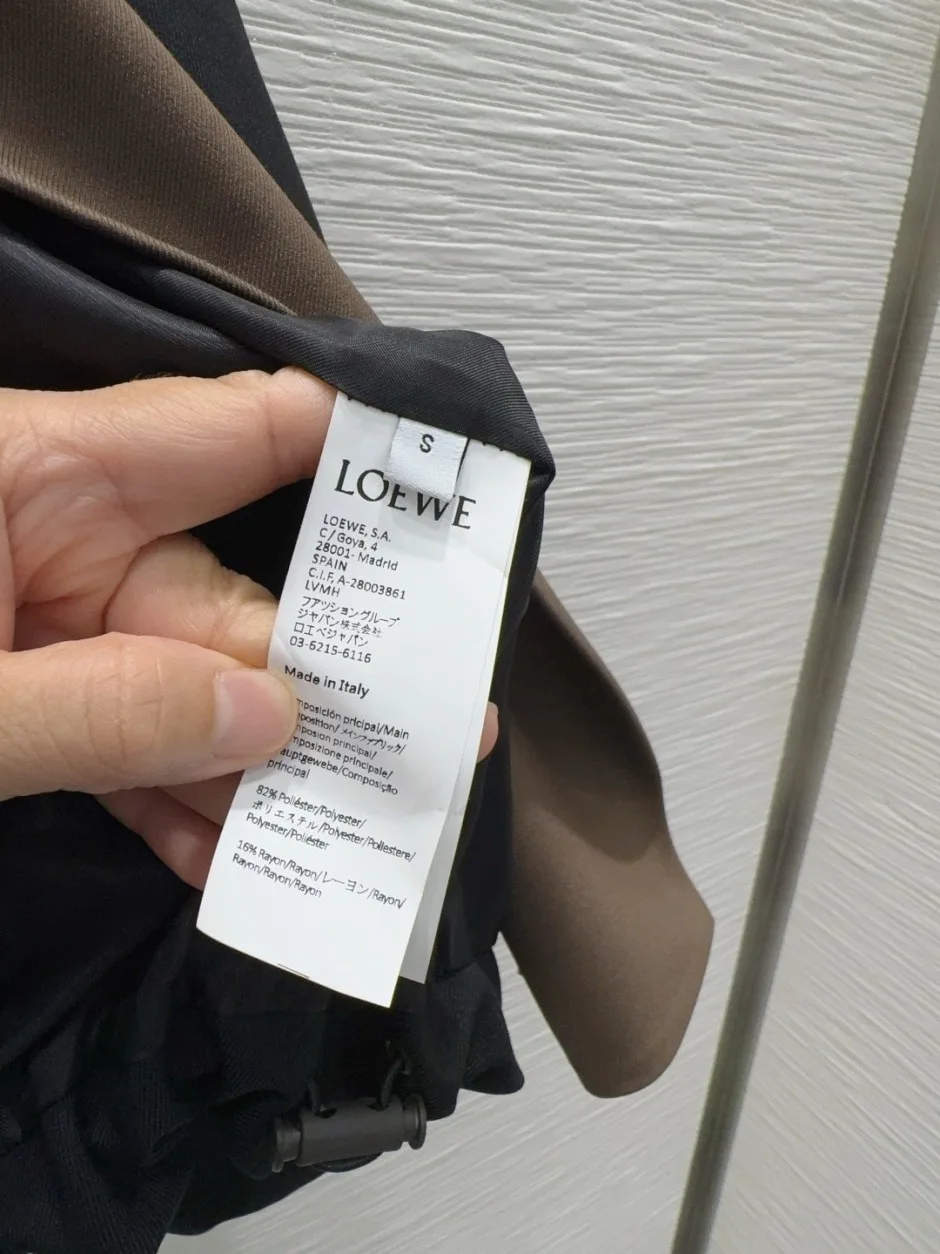 1789466546242202.webp 洗練された バイカラー切り替え ブルゾン ロエベ ジャケット 偽物 ブラック