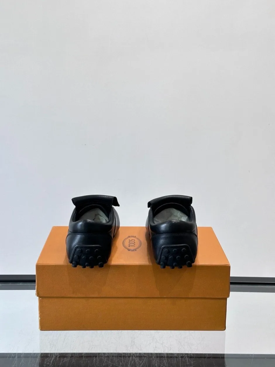 大人気 カジュアル トッズ T マラソン パシュミー レザー スニーカー スーパーコピー ブラック