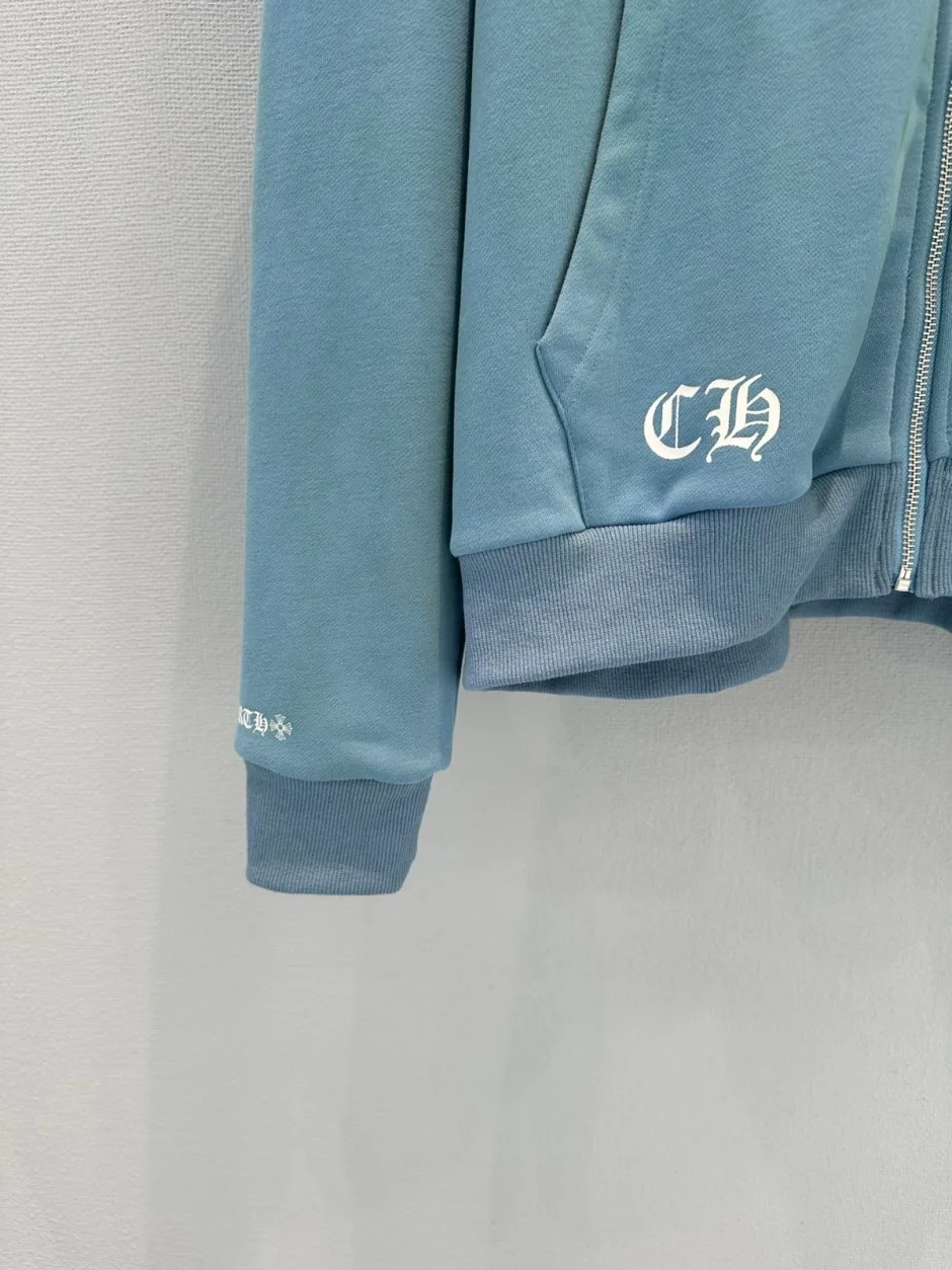 1789618117853778.webp バックプリント ジップアップパーカー クロムハーツ Tシャツ コピー コットン