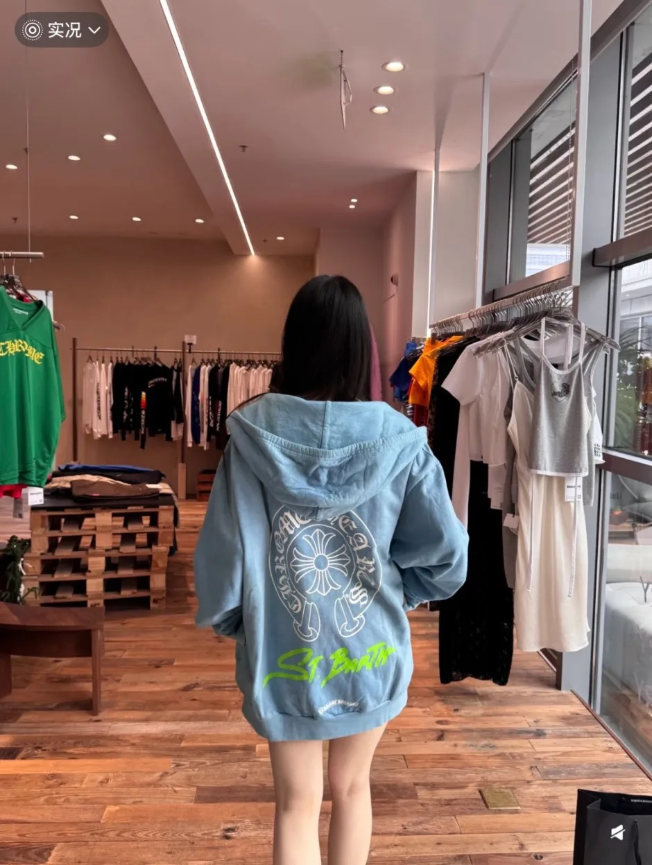 1789618125605977.webp バックプリント ジップアップパーカー クロムハーツ Tシャツ コピー コットン