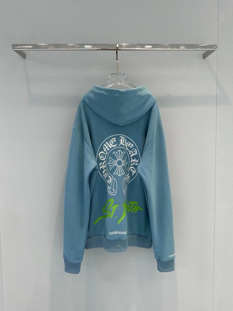 1789618125713125.webp バックプリント ジップアップパーカー クロムハーツ Tシャツ コピー コットン