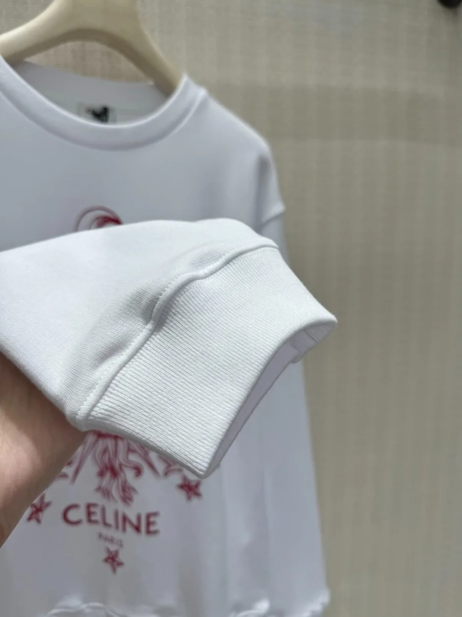 1789635080541314.webp カジュアル プリント入り スウェットシャツ セリーヌ Tシャツ コピー コットン