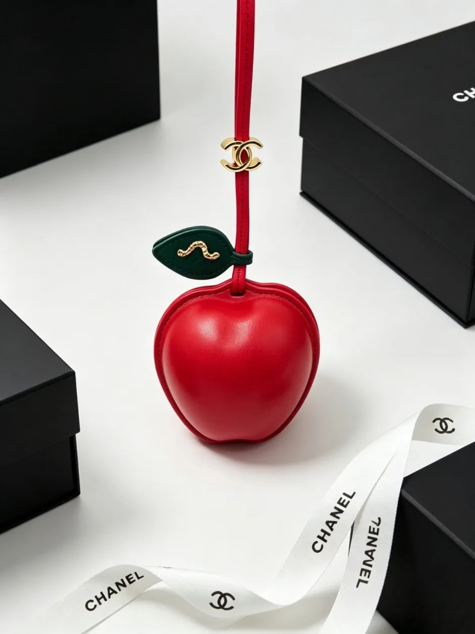 1789721303702786.webp 可愛い 26A りんごバッグチャーム シャネル キーホルダー コピー レッド