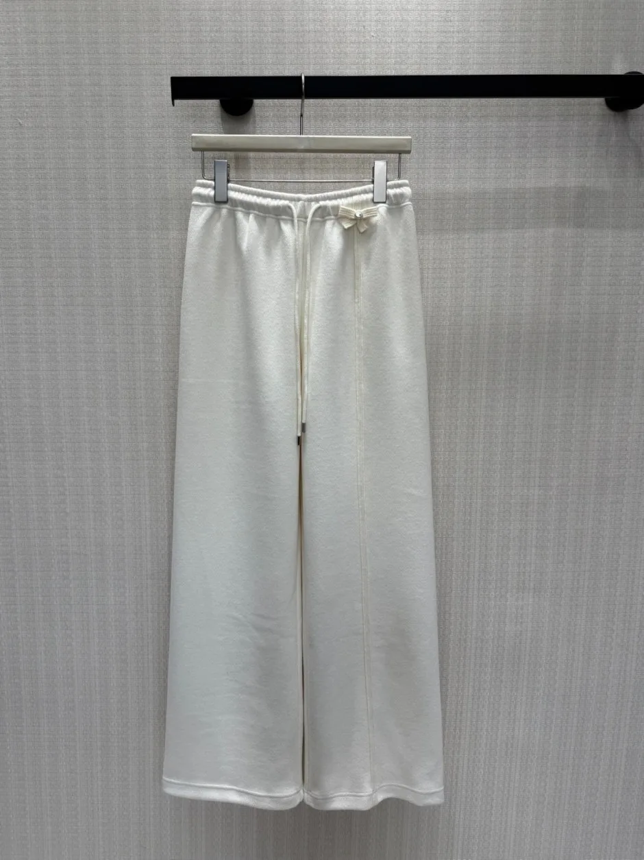 1789800431590568.webp 洗練された 可愛い リボン ワイドレッグパンツ シャネル パンツ コピー ホワイト