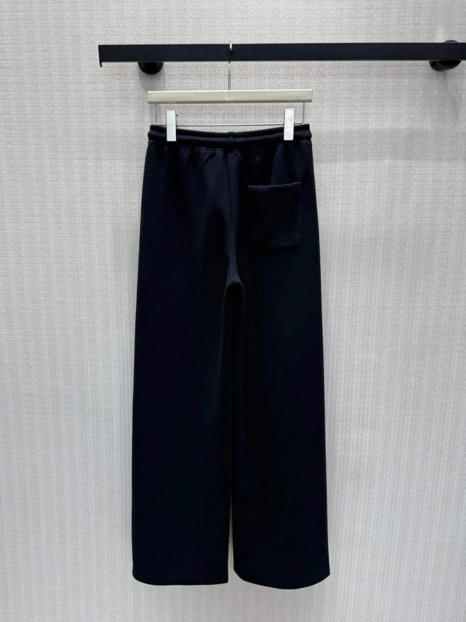 洗練された 可愛い リボン ワイドレッグパンツ シャネル パンツ コピー ブラック