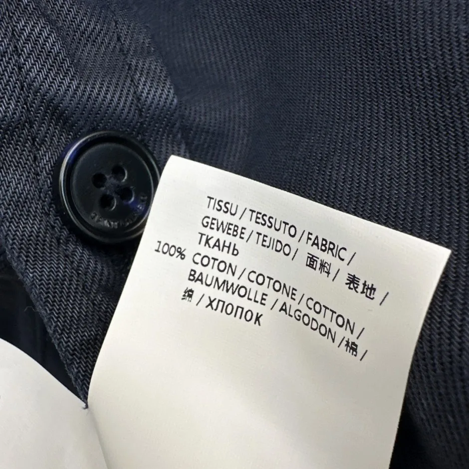 1789976958703108.webp YSLロゴ刺繍 デニムシャツジャケット イヴ・サンローラン シャツ 偽物 ダークブルー