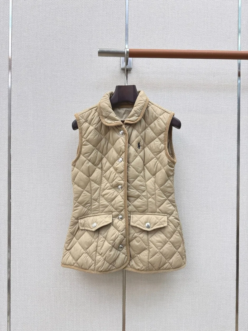 ラルフローレン ジャケット コピー レディース 洗練された ポニー刺繍 キルティングベスト