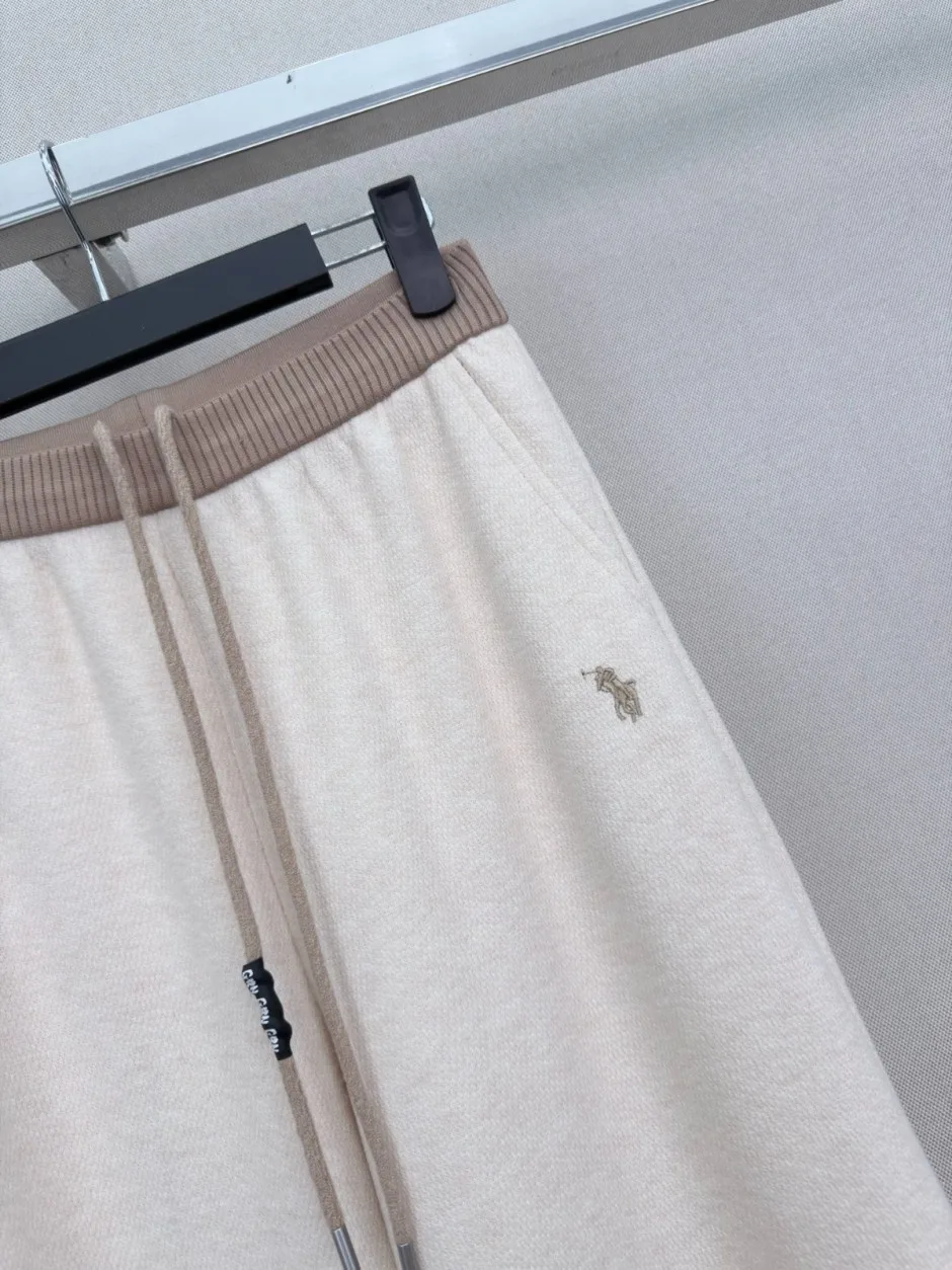 シンプル ポニー刺繍 ワイドレッグパンツ ラルフローレン パンツ コピー レディース ズボン