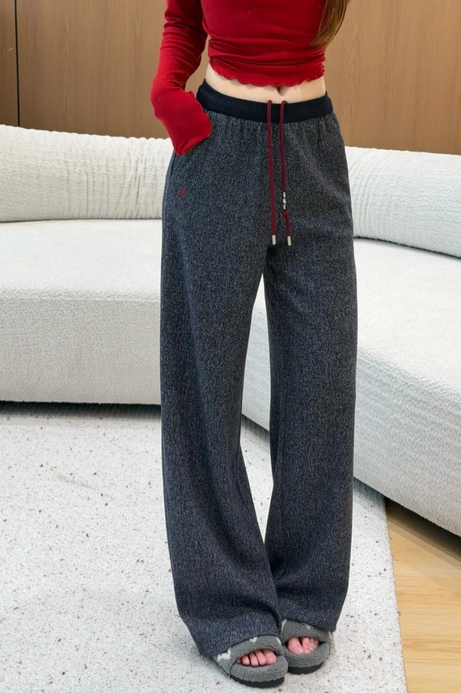 ラルフローレン パンツ コピー レディース シンプル ポニー刺繍 ワイドレッグパンツ ズボン